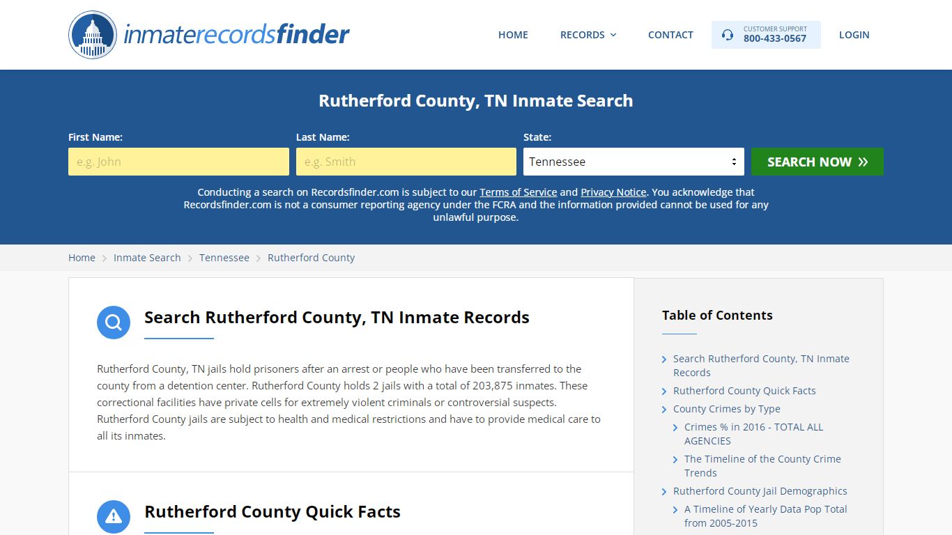 Rutherford County, TN Inmate Lookup & Jail Records Online